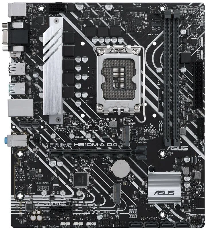 Материнська плата Asus Prime H610M-A D4-CSM Socket 1700 - мініатюра 2