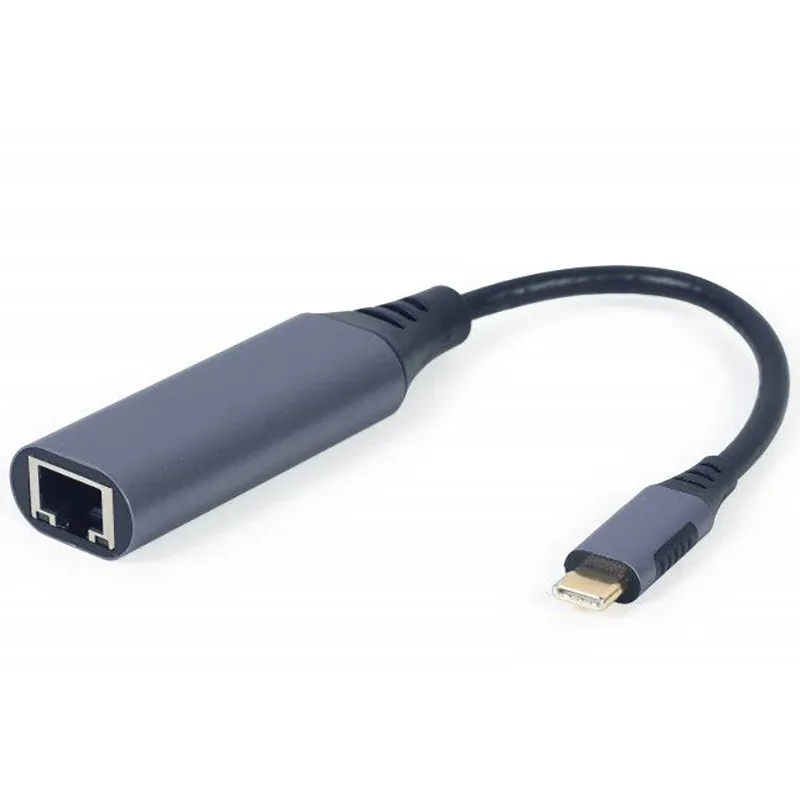 Адаптер Cablexpert USB Type-C - RJ-45 (M/F), 0.15 м, Black (A-USB3C-LAN-01)  - мініатюра 2