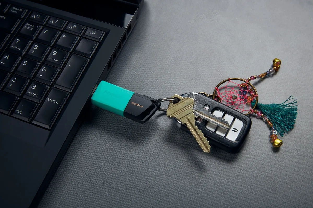 Флеш-накопичувач USB3.2 256GB Kingston DataTraveler Exodia M Black/Teal (DTXM/256GB) - мініатюра 6