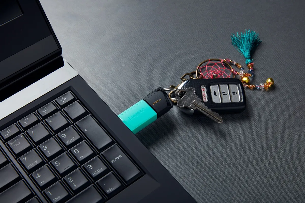 Флеш-накопичувач USB3.2 256GB Kingston DataTraveler Exodia M Black/Teal (DTXM/256GB) - мініатюра 9