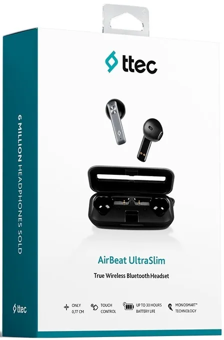 Bluetooth-гарнітура Ttec AirBeat UltraSlim Space Gray (2KM136UG) - мініатюра 6