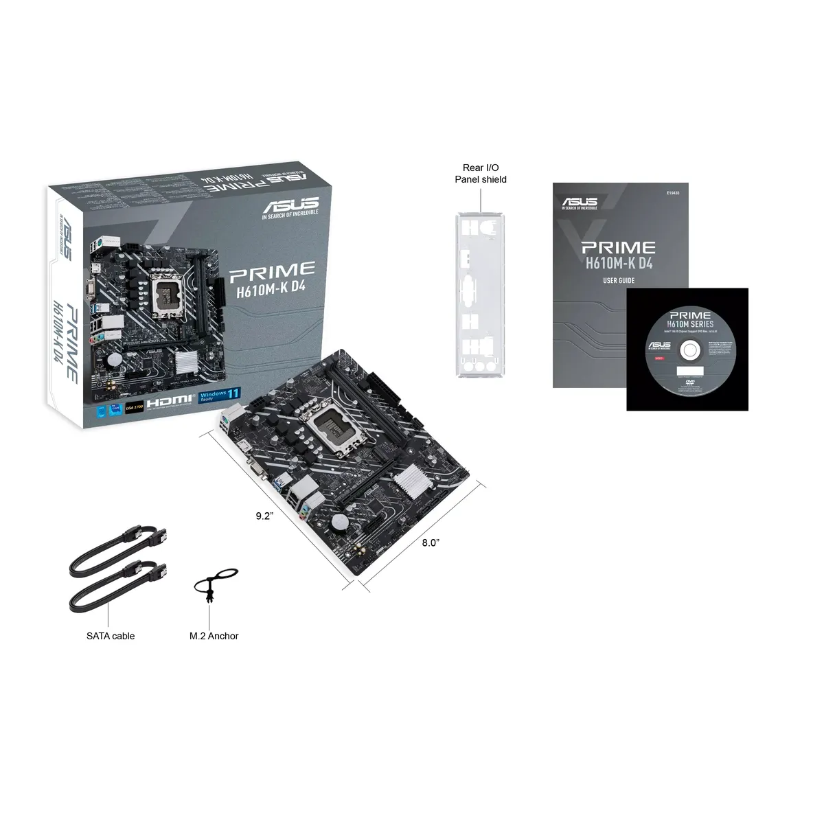 Материнська плата Asus Prime H610M-K D4 Socket 1700 - мініатюра 6