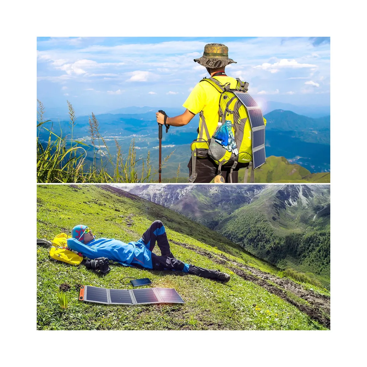 Сонячний зарядний пристрій Choetech 14W Foldable Solar charger Panel (SC004) - мініатюра 6