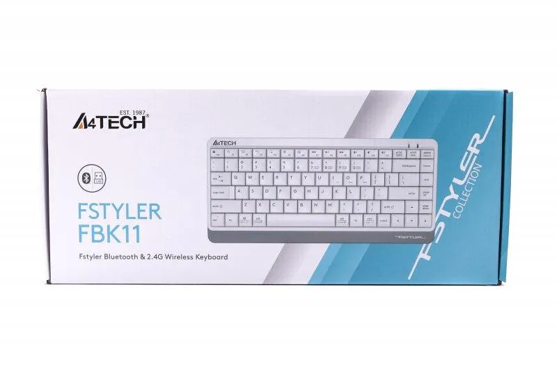 Клавіатура бездротова A4Tech FBK11 White USB - мініатюра 6