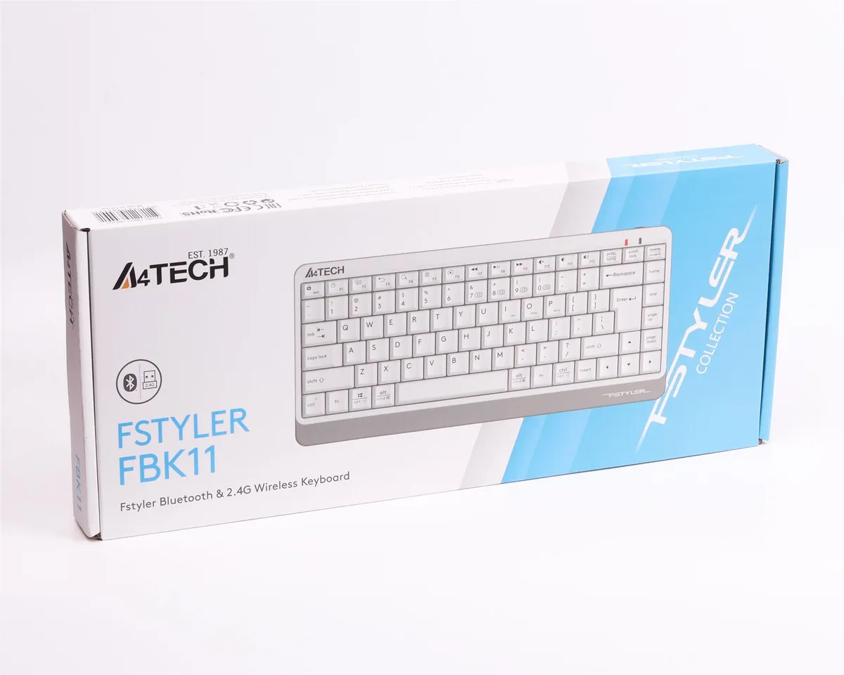 Клавіатура бездротова A4Tech FBK11 White - мініатюра 7