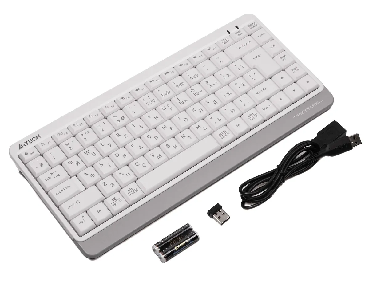 Клавіатура бездротова A4Tech FBK11 White - мініатюра 9