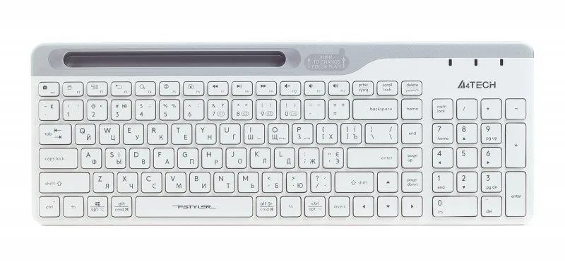 Клавіатура бездротова A4Tech Fstyler FBK25 White  - зображення 1