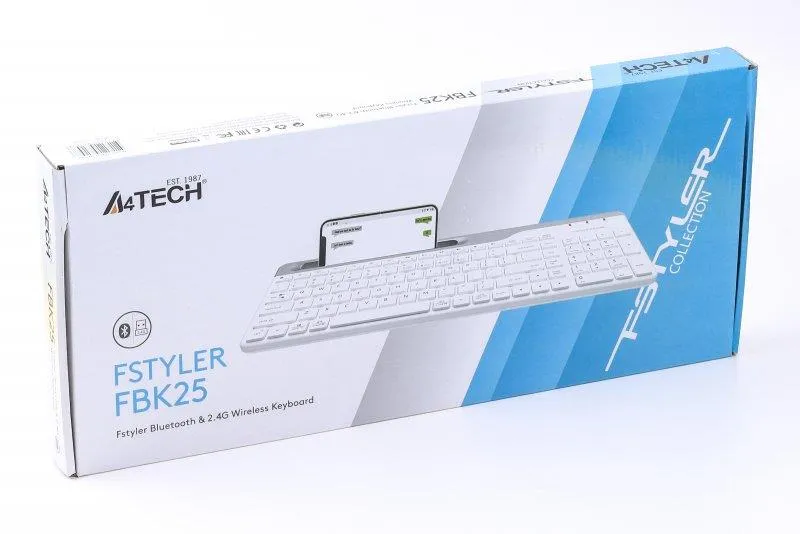 Клавіатура бездротова A4Tech Fstyler FBK25 White  - мініатюра 10