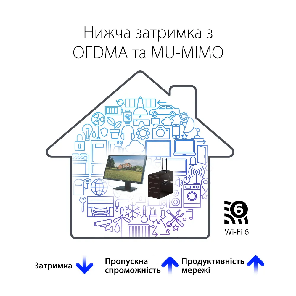 Бездротовий адаптер Asus PCE-AX1800 (90IG07A0-MO0B00) - мініатюра 5