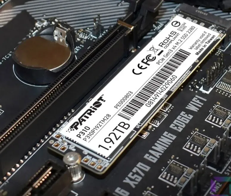 Накопичувач SSD 1.92TB Patriot P310 M.2 2280 PCIe NVMe 3.0 x4 TLC (P310P192TM28) - мініатюра 6