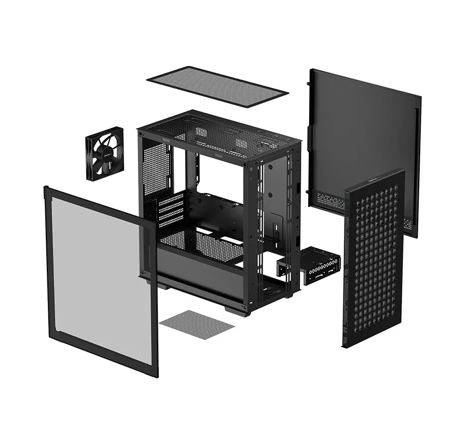 Корпус DeepCool CH370 Black (R-CH370-BKNAM1-G-1) без БЖ - мініатюра 11
