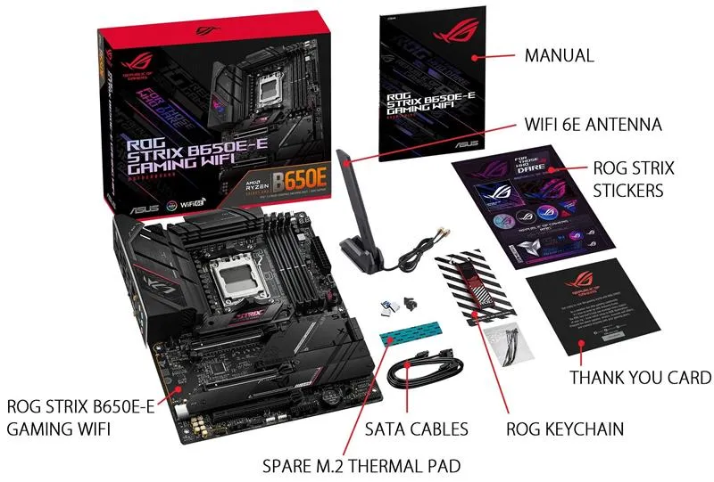 Материнська плата Asus ROG Strix B650E-E Gaming WiFi Socket AM5 - мініатюра 11