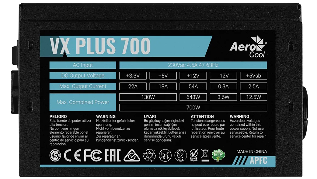 Блок живлення AeroCool VX Plus 700 (ACPN-VS70AEY.11) 700W - мініатюра 4