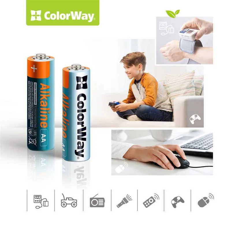Батарейка ColorWay Alkaline Power AA/LR06 BL 2шт - мініатюра 4