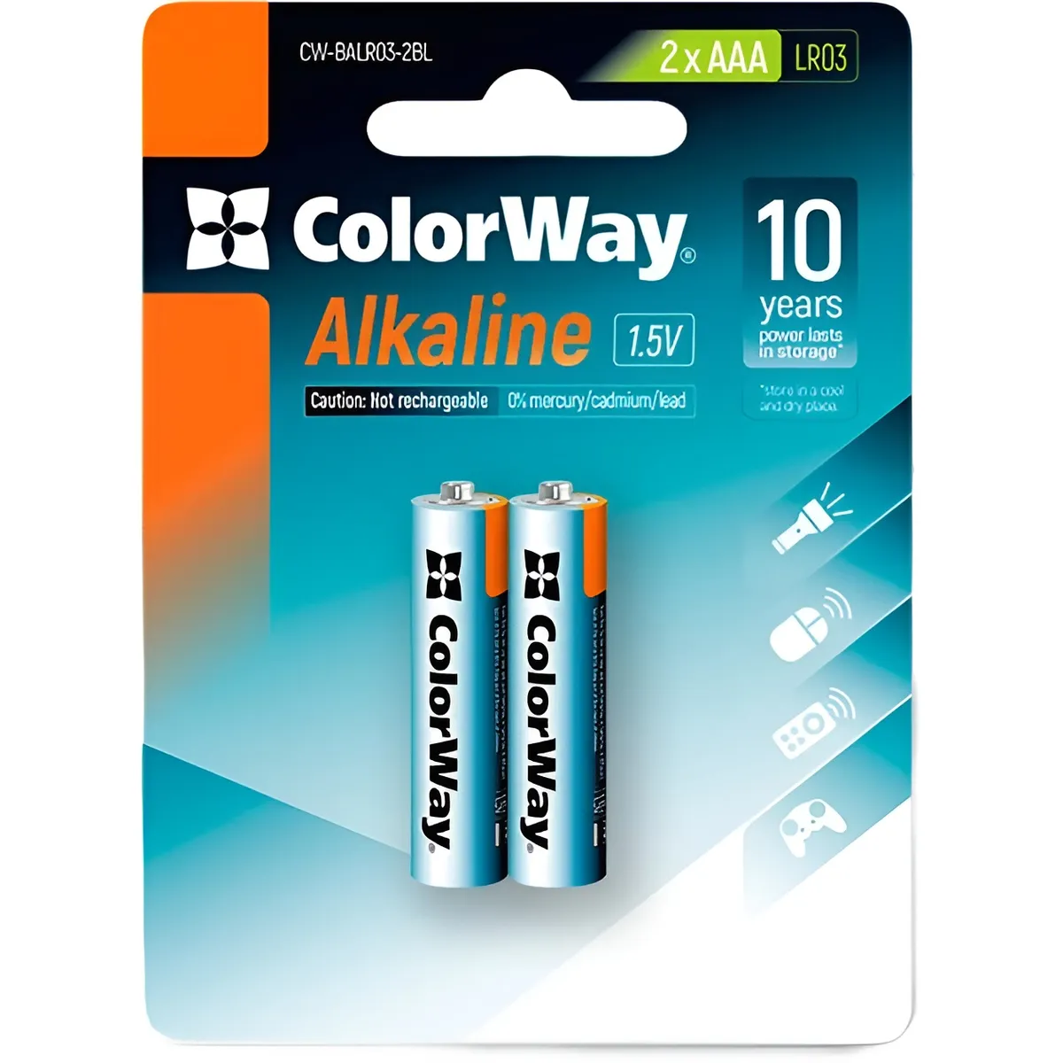 Батарейка ColorWay Alkaline Power AAA/LR03 BL 2шт - мініатюра 4