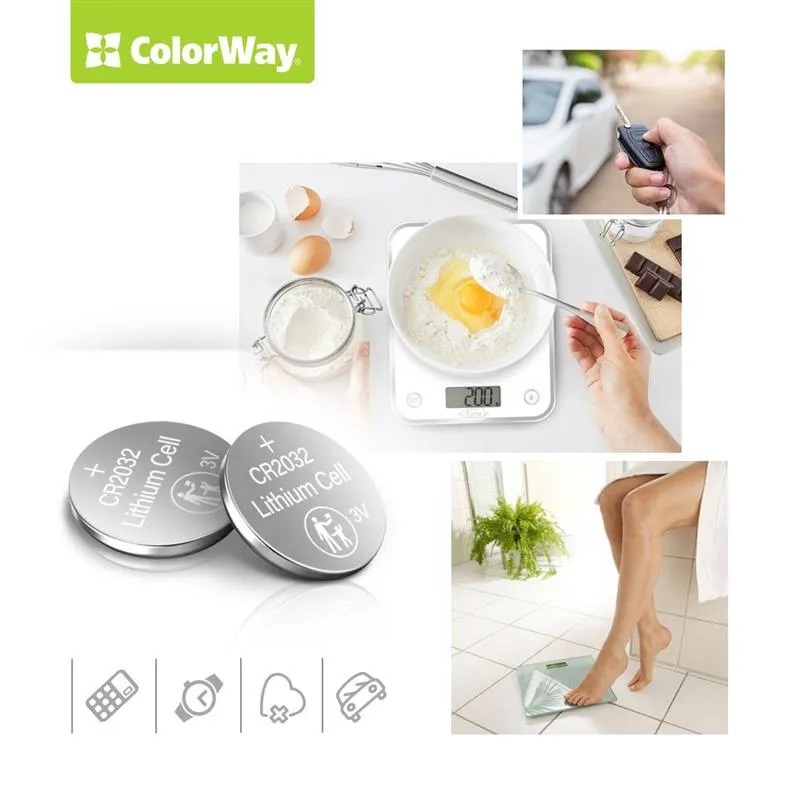 Батарейка ColorWay Lithium Power CR2032 BL 5шт - мініатюра 3