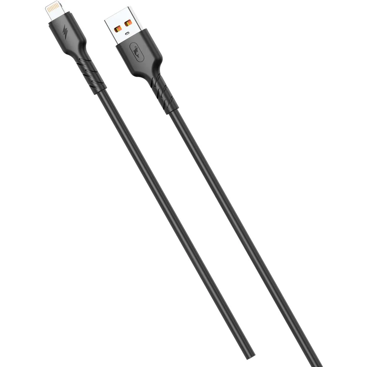 Кабель SkyDolphin S07L TPE High Elastic Line USB - Lightning (M/M), 1 м, Black (USB-000594) - зображення 1