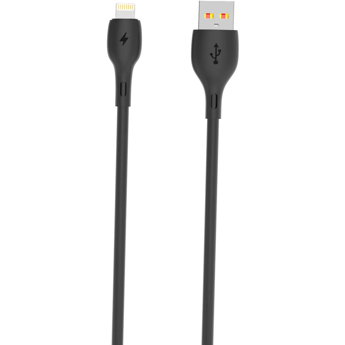 Кабель SkyDolphin S22L Soft Silicone USB - Lightning (M/M), 1 м, Black (USB-000601) - зображення 1