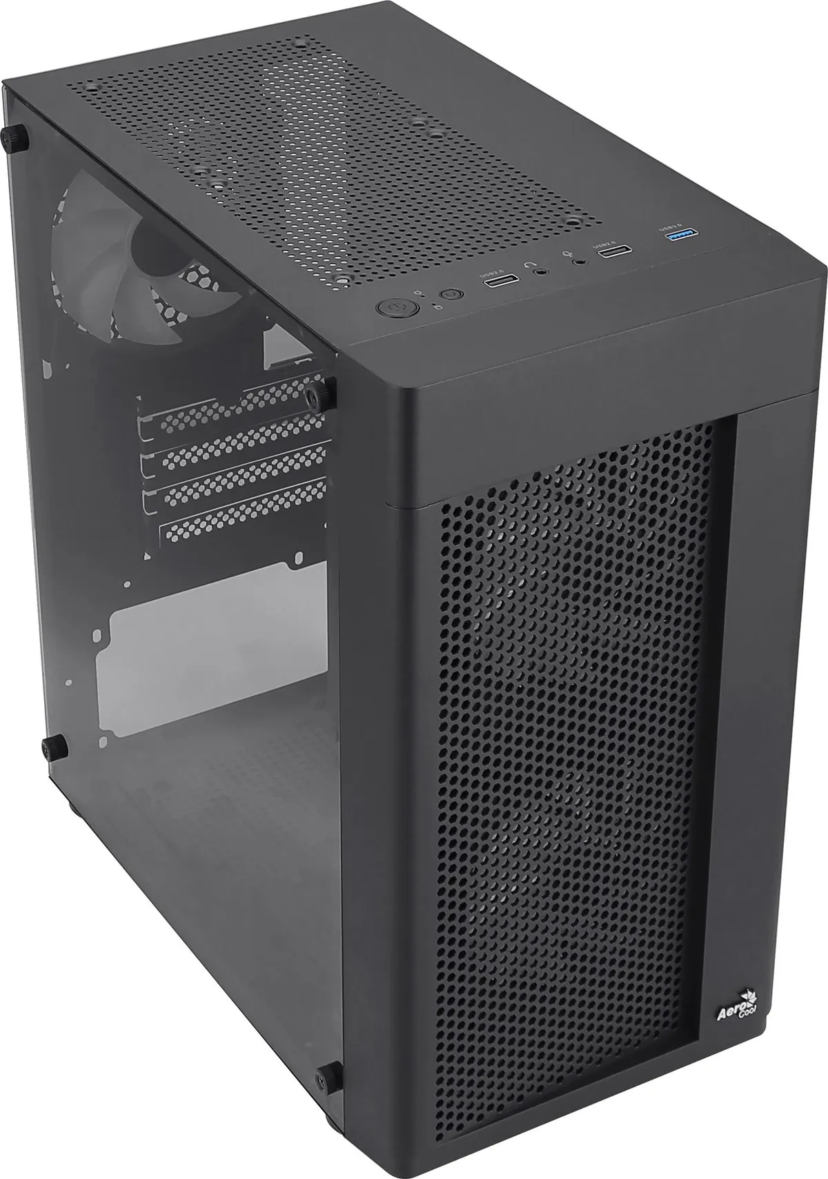 Корпус AeroCool Hexform-G-BK-v2 (ACCS-PV38033.11) Black без БЖ - мініатюра 7