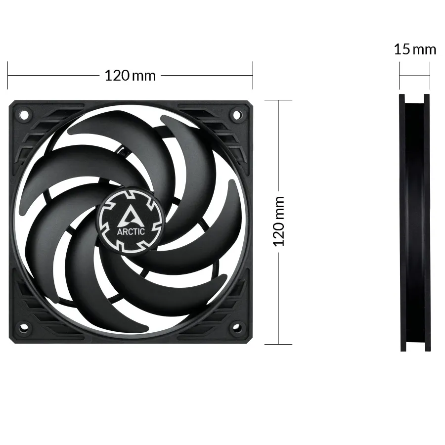 Вентилятор Arctic P12 Slim PWM PST - 3 Pack (ACFAN00275A) - мініатюра 4