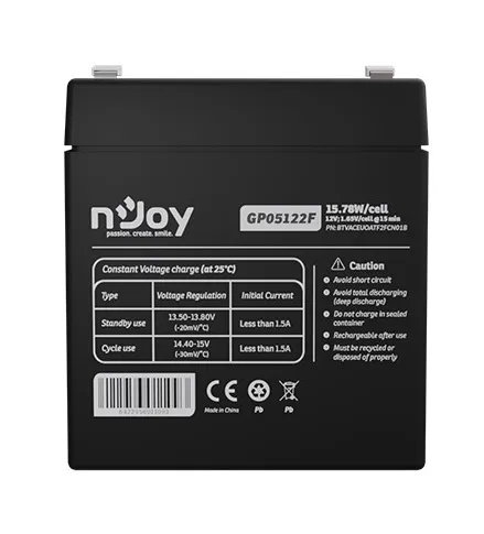 Акумуляторна батарея Njoy GP05122F 12V 5AH (BTVACEUOATF2FCN01B) AGM - мініатюра 3