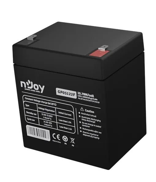 Акумуляторна батарея Njoy GP05122F 12V 5AH (BTVACEUOATF2FCN01B) AGM - мініатюра 5