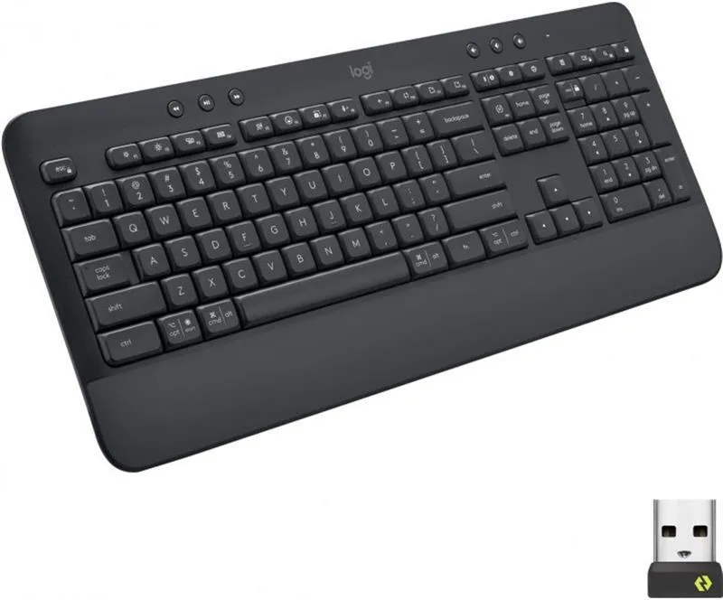 Клавiатура бездротова Logitech Signature K650 US Graphite USB (920-010945) - мініатюра 2
