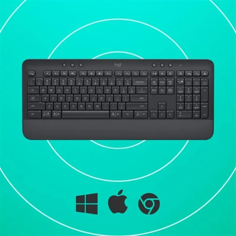 Клавiатура бездротова Logitech Signature K650 US Graphite USB (920-010945) - мініатюра 6