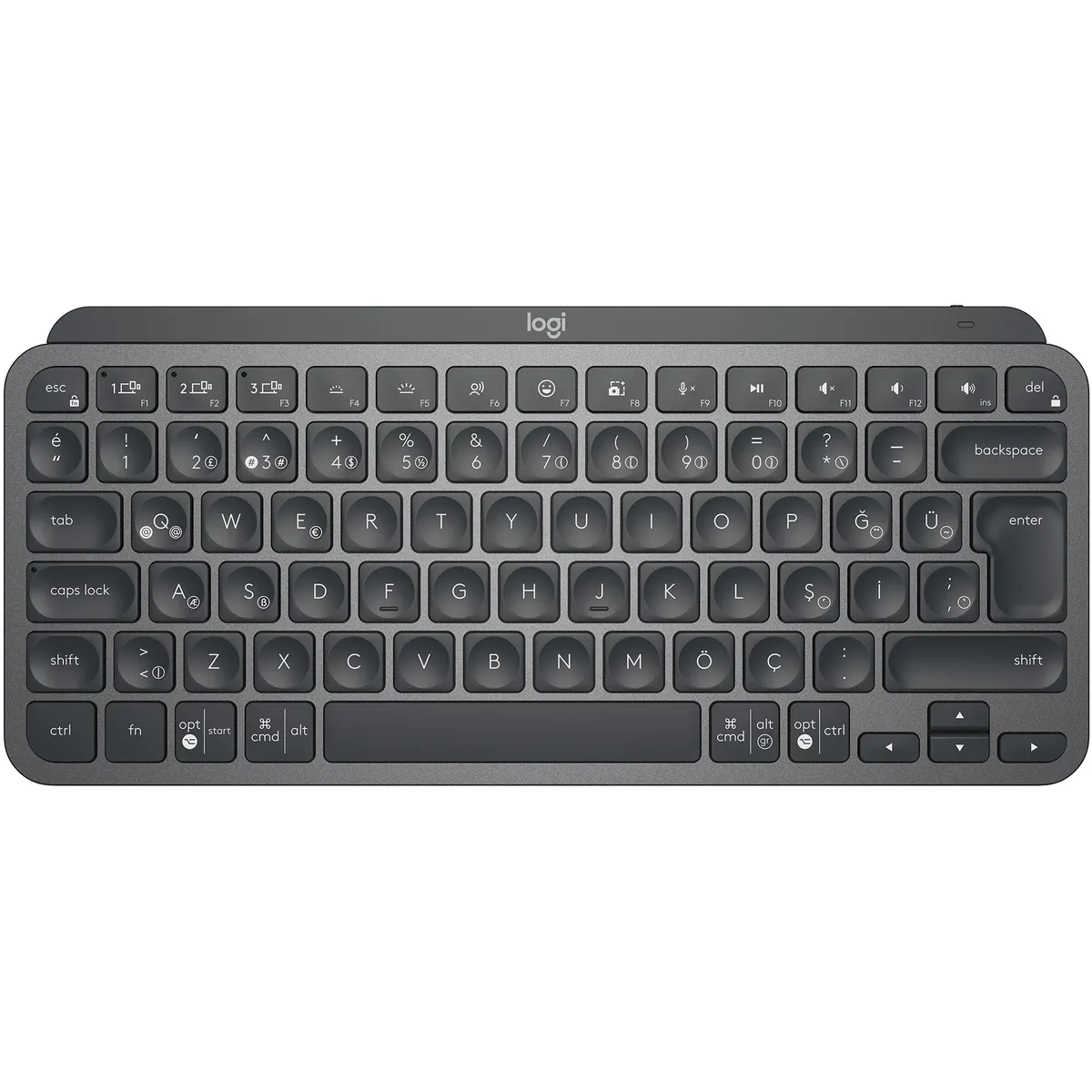 Клавіатура бездротова Logitech MX Keys Mini Wireless Illuminated Graphite (920-010498) - зображення 1