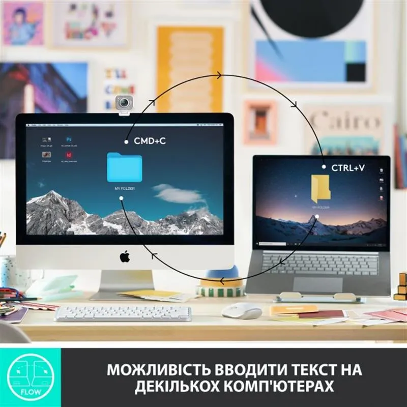 Клавіатура бездротова Logitech MX Keys Mini Wireless Illuminated Graphite (920-010498) - мініатюра 4