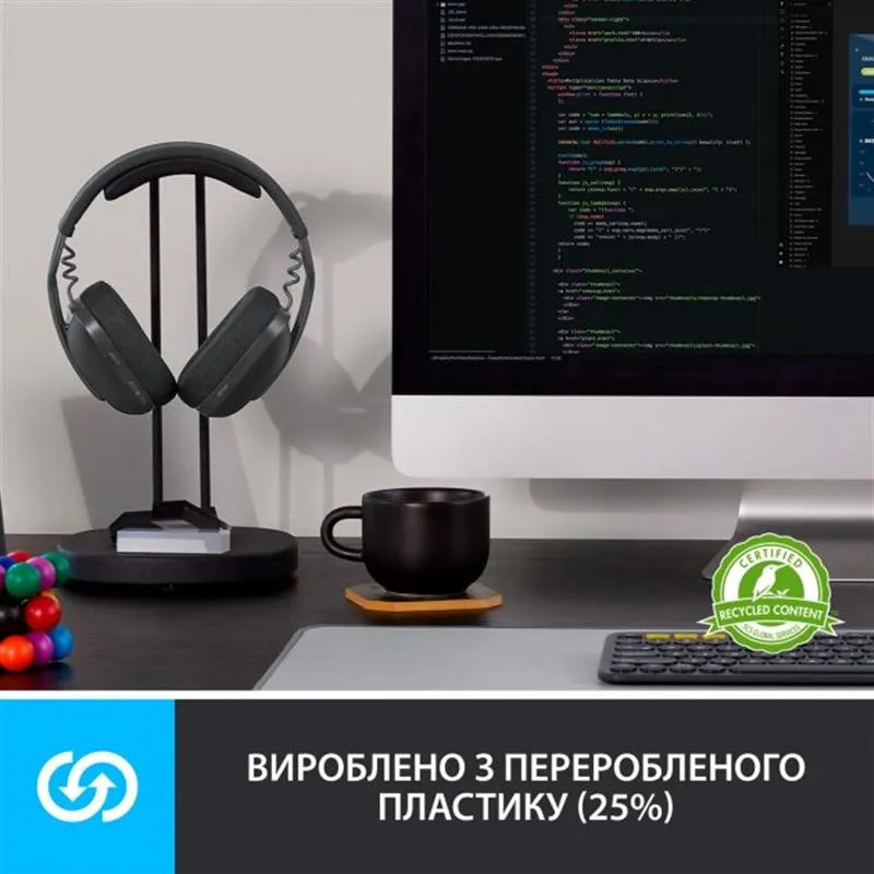 Bluetooth-гарнітура Logitech Zone Vibe 100 Wireless Graphite (981-001213) - мініатюра 12