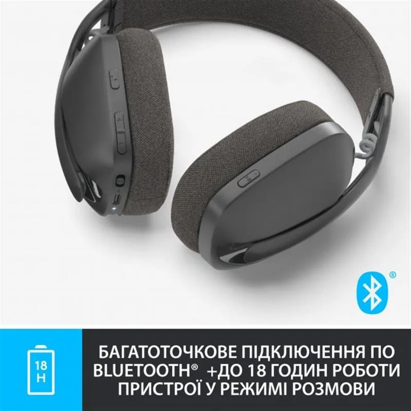 Bluetooth-гарнітура Logitech Zone Vibe 100 Wireless Graphite (981-001213) - мініатюра 16