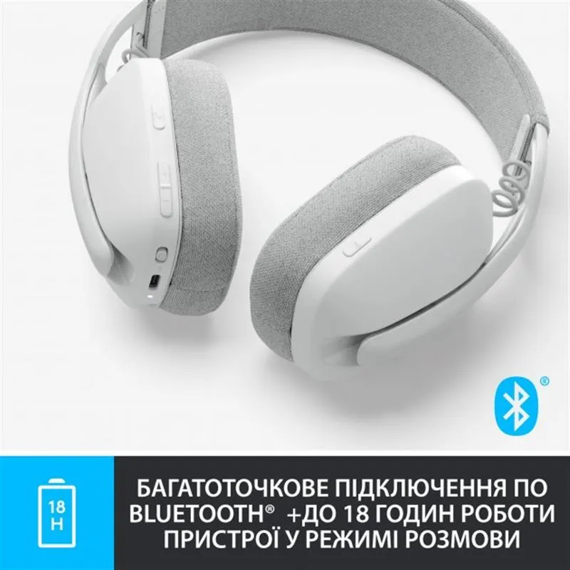 Bluetooth-гарнітура Logitech Zone Vibe 100 Wireless Off-White (981-001219) - мініатюра 13
