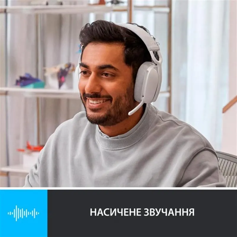 Bluetooth-гарнітура Logitech Zone Vibe 100 Wireless Off-White (981-001219) - мініатюра 14