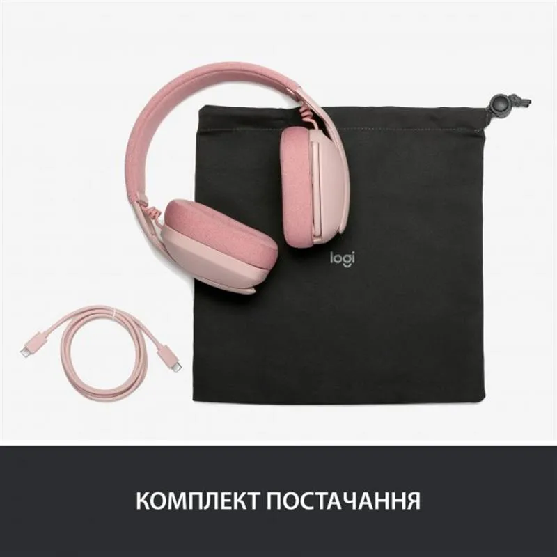 Bluetooth-гарнітура Logitech Zone Vibe 100 Wireless Rose (981-001224) - мініатюра 2