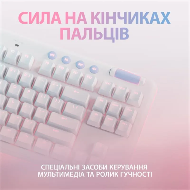 Клавiатура Logitech G713 Tactile White (920-010422)  - мініатюра 3