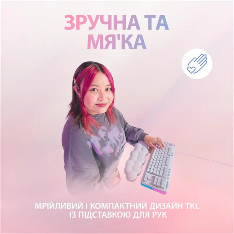 Клавiатура Logitech G713 Tactile White (920-010422)  - мініатюра 6