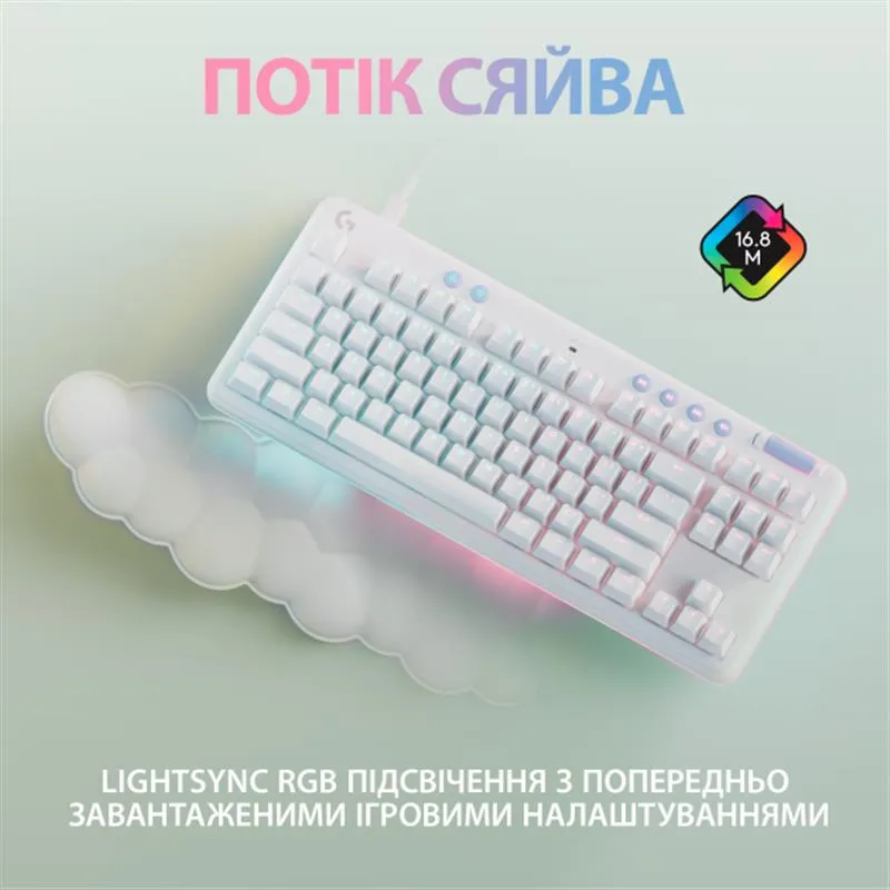 Клавiатура Logitech G713 Linear White (920-010678)  - мініатюра 6