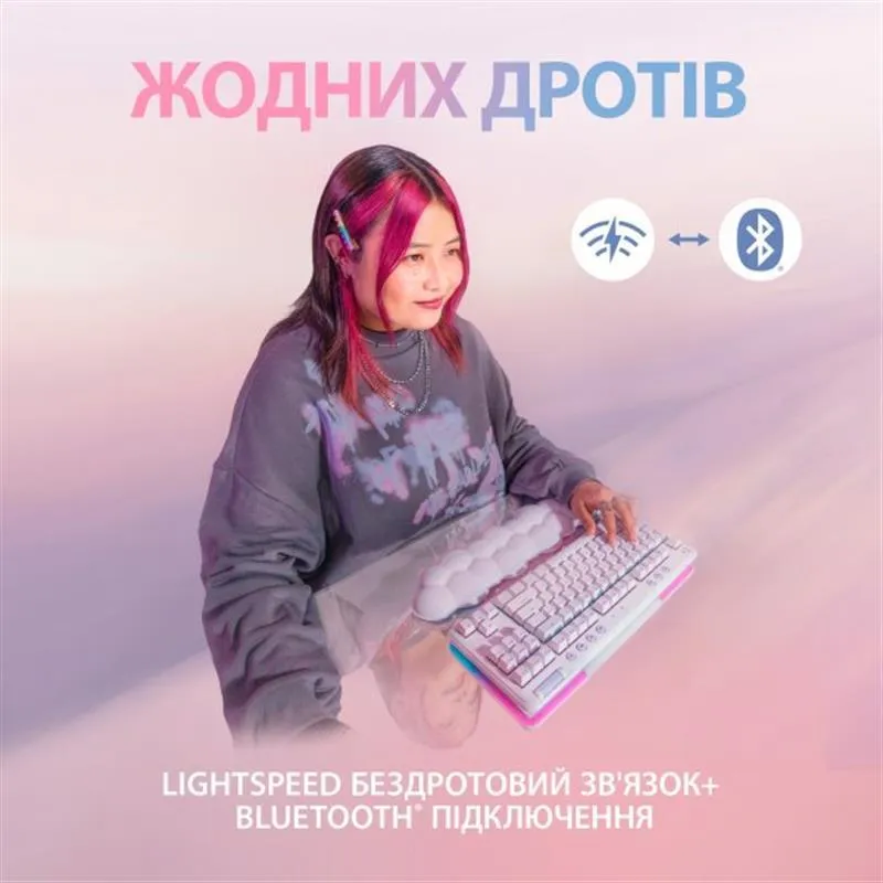 Клавіатура бездротова Logitech G715 Tactile White (920-010465) - мініатюра 7