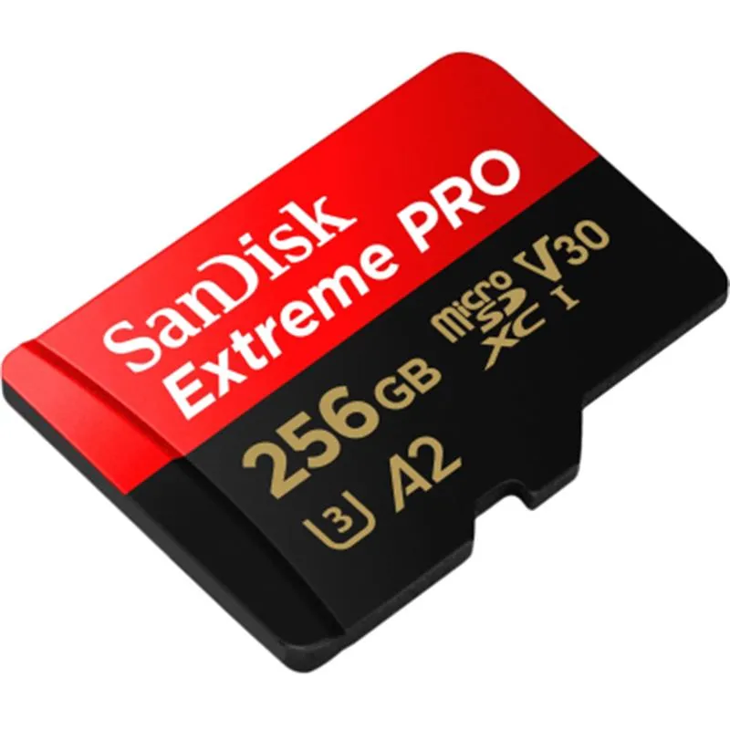 Карта пам`ятi MicroSDXC 256GB UHS-I U3 R200/W140MB/s SanDisk Extreme Pro V30 + SD-адаптер (SDSQXCD-256G-GN6MA) - мініатюра 2
