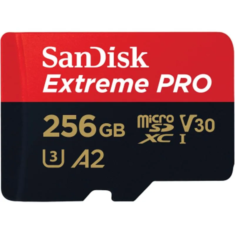 Карта пам`ятi MicroSDXC 256GB UHS-I U3 R200/W140MB/s SanDisk Extreme Pro V30 + SD-адаптер (SDSQXCD-256G-GN6MA) - мініатюра 3