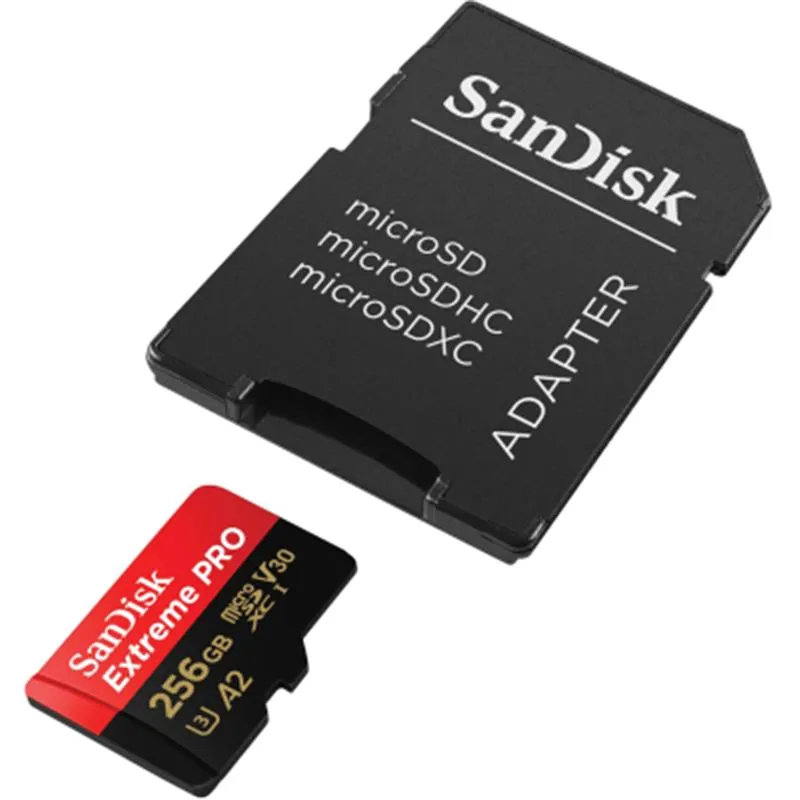 Карта пам`ятi MicroSDXC 256GB UHS-I U3 R200/W140MB/s SanDisk Extreme Pro V30 + SD-адаптер (SDSQXCD-256G-GN6MA) - мініатюра 4