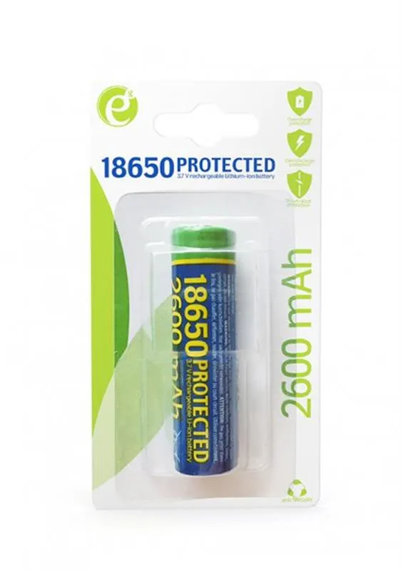 Аккумулятор EnerGenie 18650 Li-Ion 2600 mAh BL 1шт - зображення 1