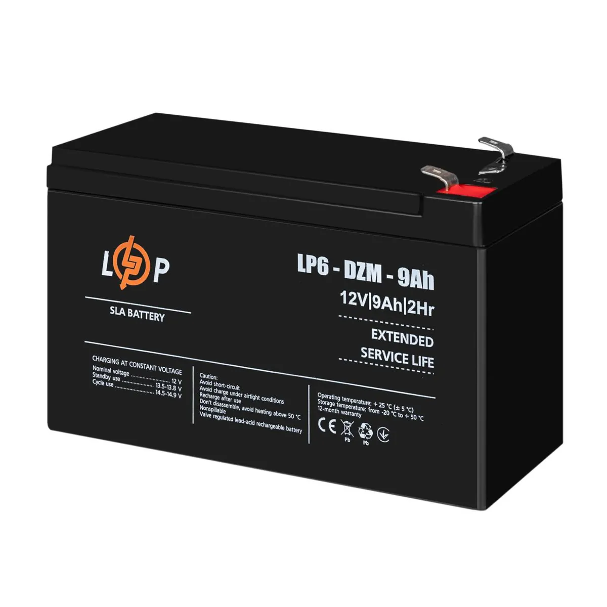 Акумуляторна батарея LogicPower LP 12V 9AH (LP 6-DZM-9 Ah) AGM - мініатюра 3