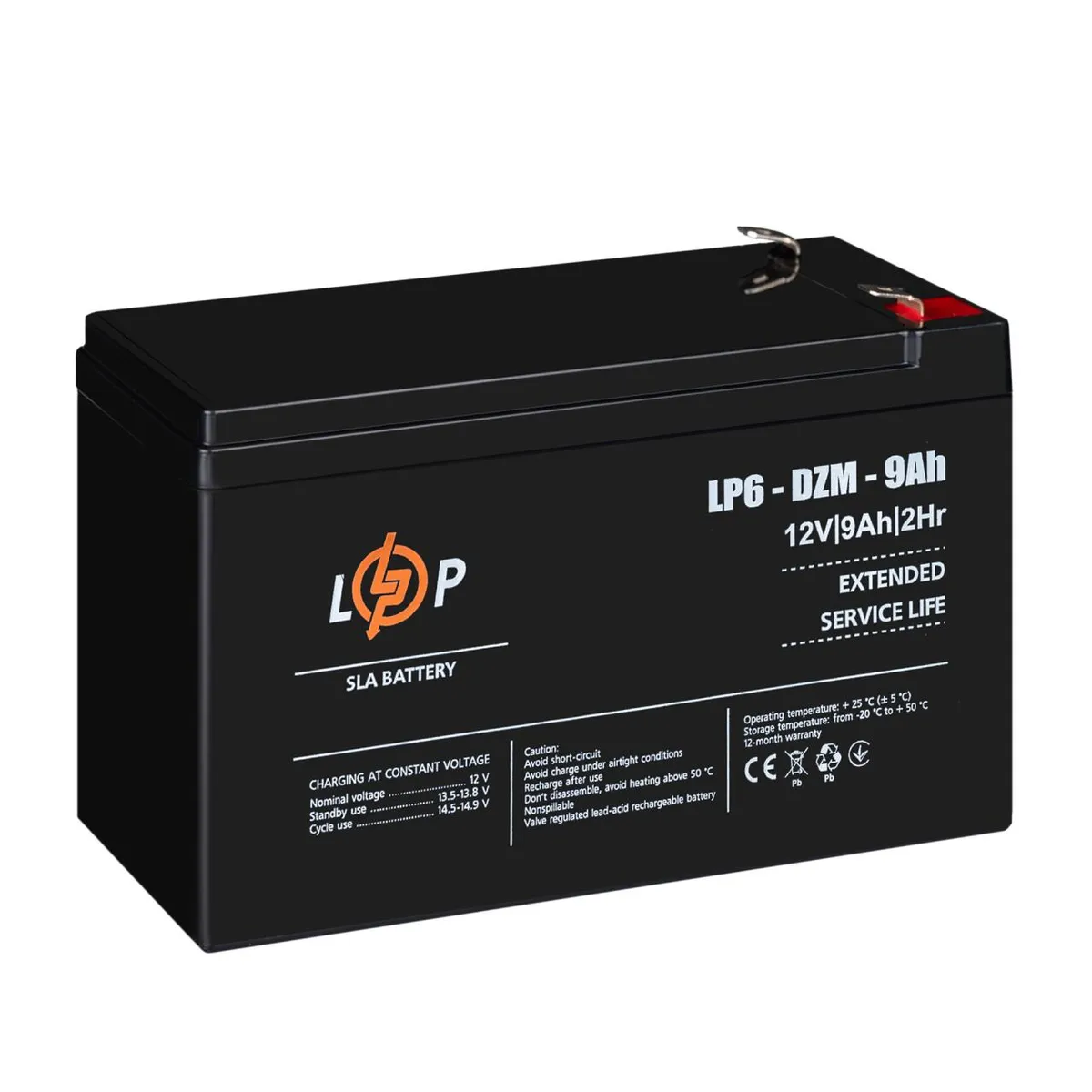 Акумуляторна батарея LogicPower LP 12V 9AH (LP 6-DZM-9 Ah) AGM - мініатюра 4