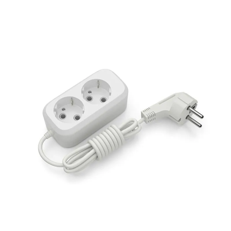 Подовжувач блоковий (ABS) Electrum 2 гнізда 5м із заземленням C-ES-1789 - зображення 1