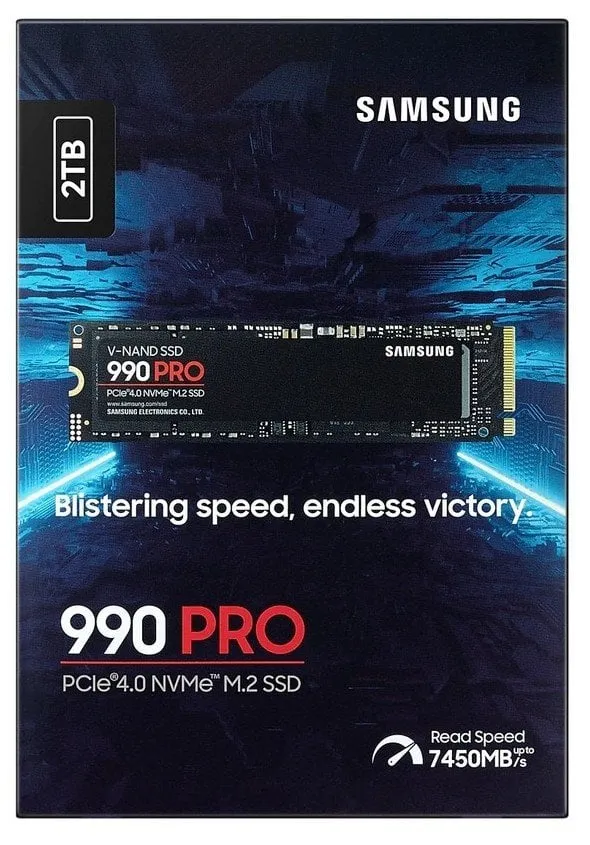 Накопичувач SSD  2ТB Samsung 990 PRO M.2 2280 PCIe 4.0 x4 NVMe V-NAND TLC (MZ-V9P2T0BW) - мініатюра 2