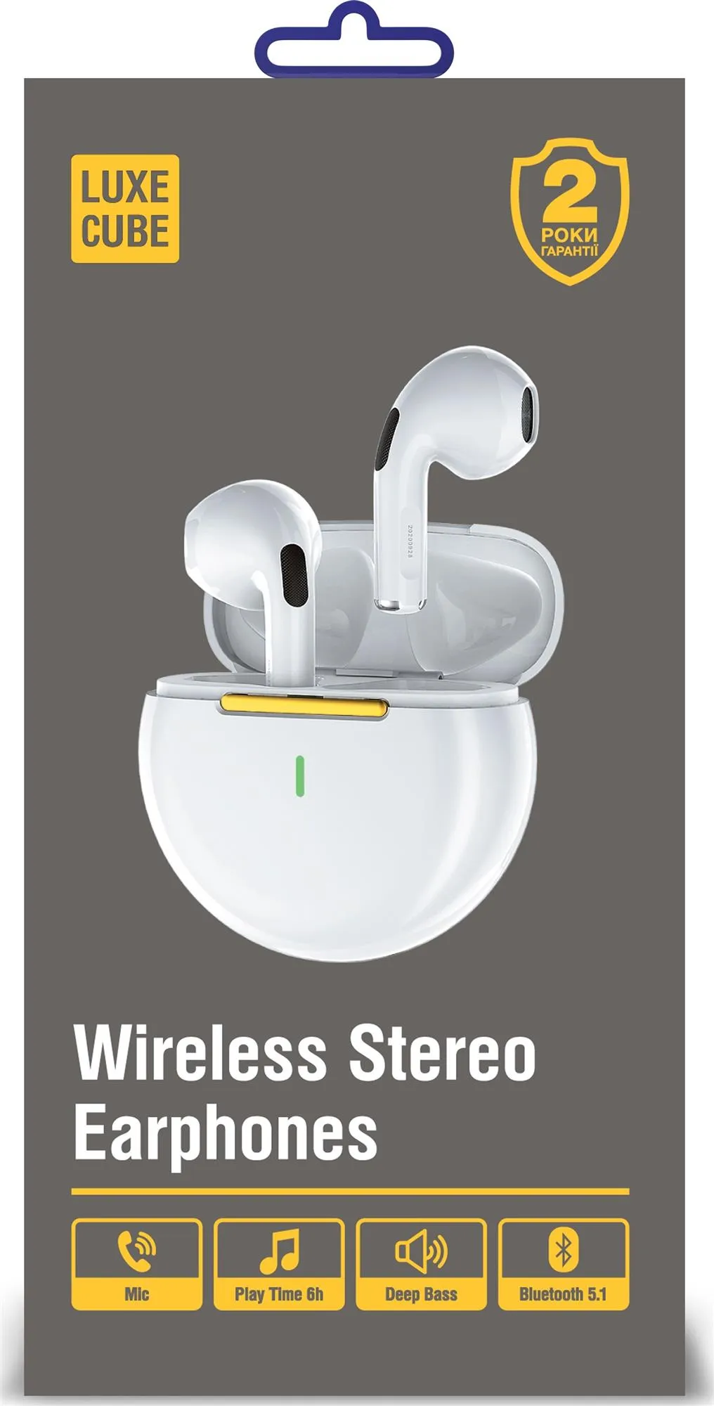 Bluetooth-гарнітура Luxe Cube PRO 6 White (4826668690034) - мініатюра 2