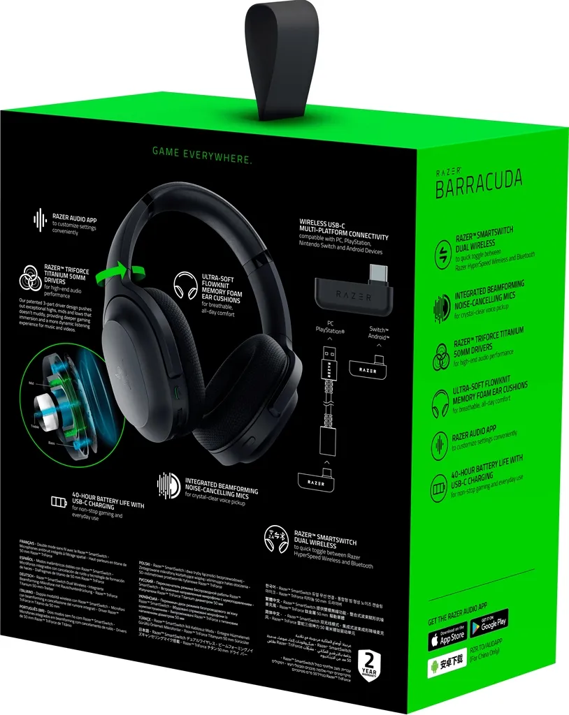 Bluetooth-гарнітура Razer Barracuda Black (RZ04-03790100-R3M1) - мініатюра 7