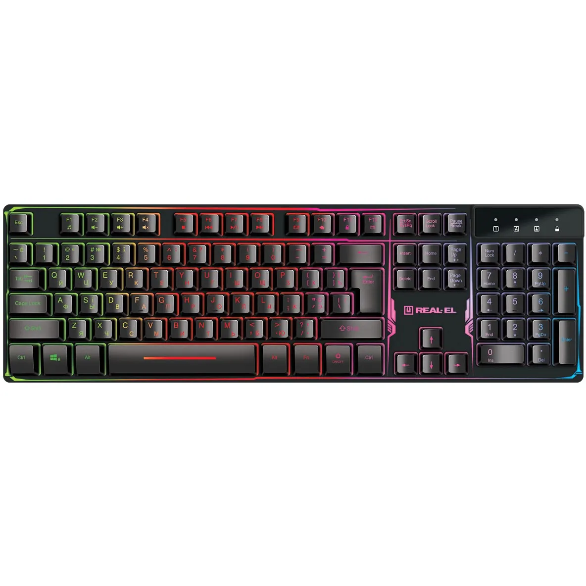Клавіатура REAL-EL Gaming 8700 Black - зображення 1